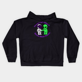 Introvert but willing to discuss about space Kids Hoodie